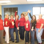 Some Team Members having Heart Healthy Fun on GO RED day!