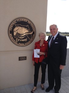 Carol and Harvey L. Massey at the Central Florida Veterans Memorial